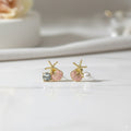 Golden Starfish & Seashell Stud Earrings – Pearl & Crystal Charm