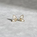 Golden Petal Stud Earrings – Minimal Floral Elegance