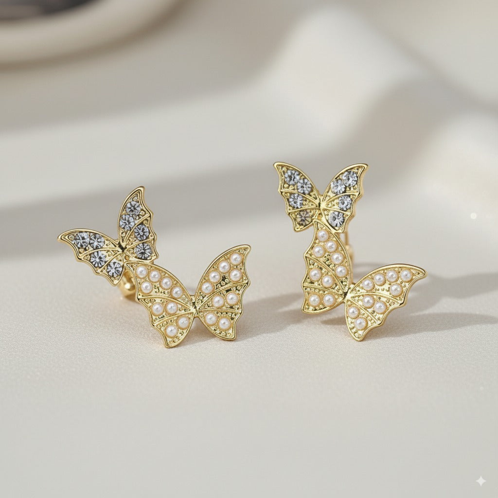 Butterfly Earrings | Korean Earring | Earring For Women | Western Earring - Free Size